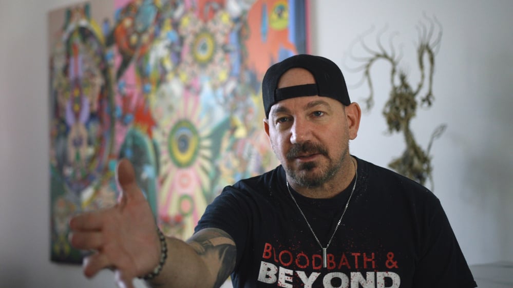 Director Craven Moorehead speaking during an interview in the documentary Peter